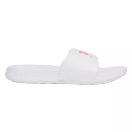 UA Women's Ignite Select Slides "White-Super Pink"