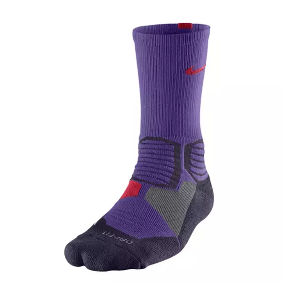 Calcetines Nike Hyper Elite Basket Crew (556/purple/naranja)