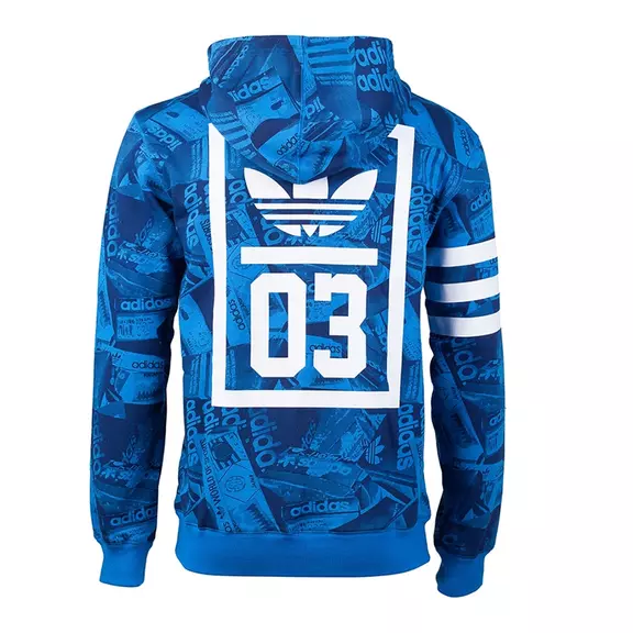 Adidas Original Sudadera 3 Foil Street FZ (azul royal/negro)