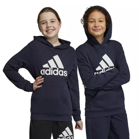 Adidas Junior Big Logo Essentials Cotton Hoodie "Dark Blue"