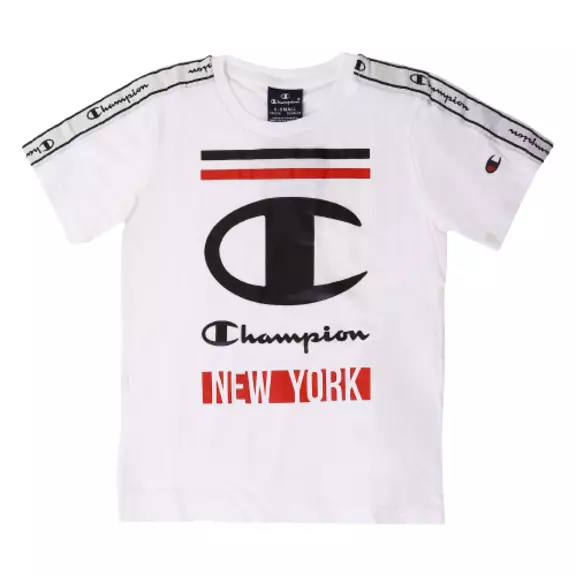 Champion Legacy Kids Logo Tape Insert T-Shirt "white"