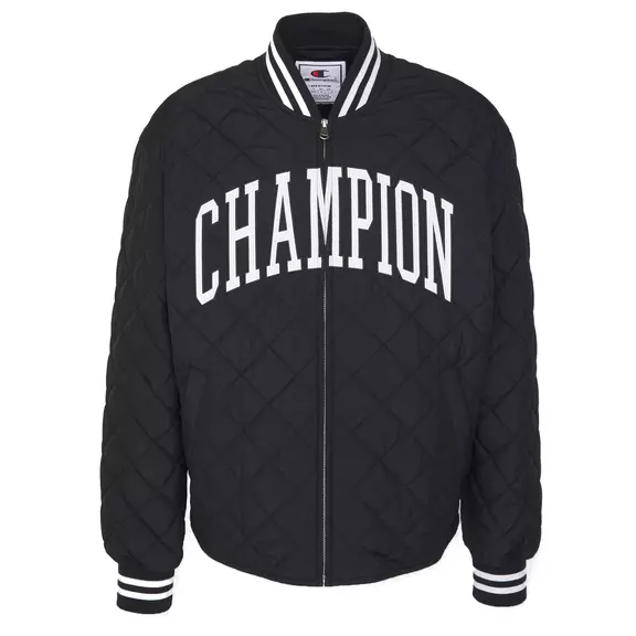 Champion Rochester Bookstore Big Logo Quilted Bomber Jacket "Black"