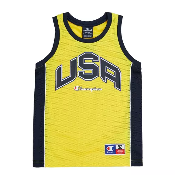 Champion Kids Sport Lifestyle Basketball USA Mesh Tank Top "Buttercup Yellow"