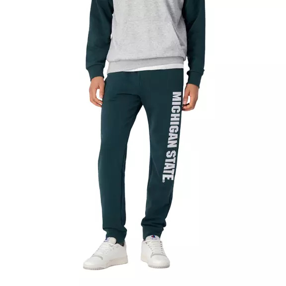 Champion Legacy College Logo Heavy French Terry Joggers "Green"