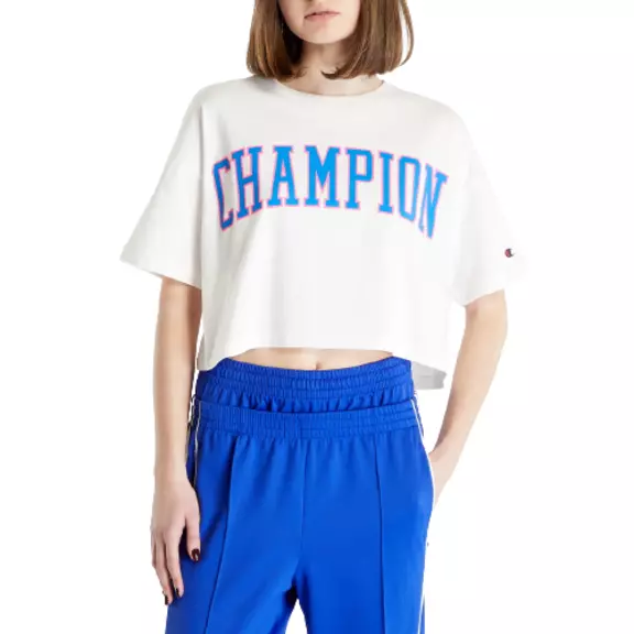 Champion Rochester Bookstore Cropped Cotton T-Shirt "White"