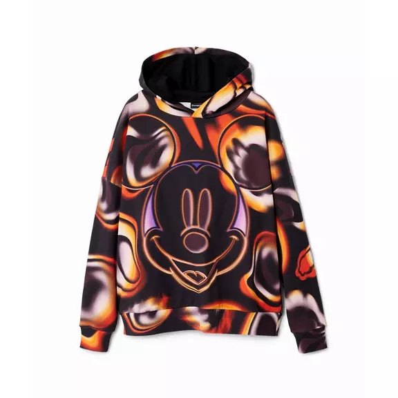 Desigual Oversize Mickey Mouse Sweatshirt "Black-Orange"