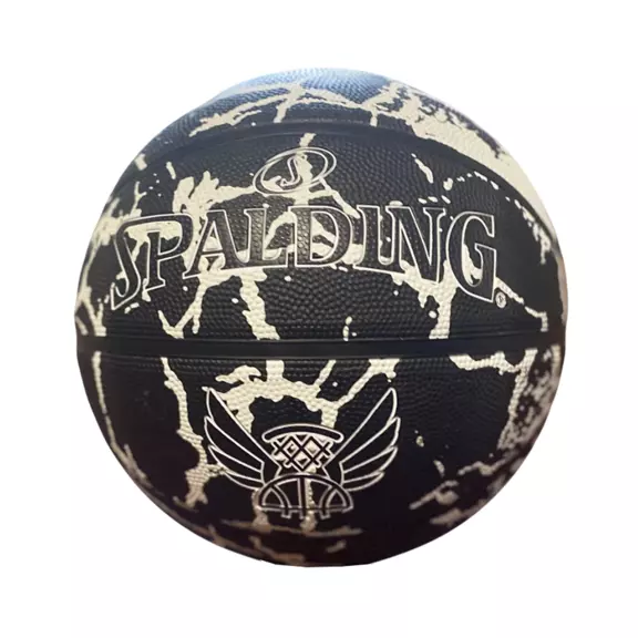 Balón Spalding Flight Crack Black White Rubber (Size 5)