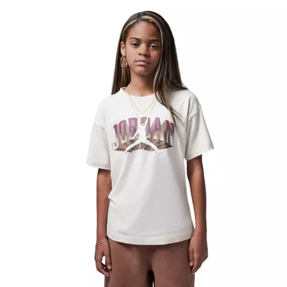 Jordan Girls JDB Push Through Graphic T-Shirt "Legend LT Brown"