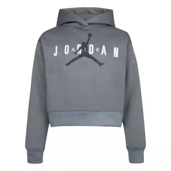 Jordan Girls Jumpman Logo Sustainable Hoodie "Smoke Grey"