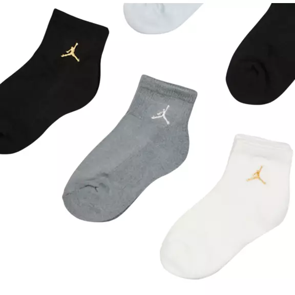 Jordan Kids JDB Everyday Essentials Ankle 6 PPack Socks "Multi-Metallic"