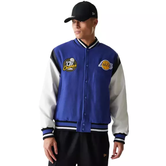 New Era NBA L.A Lakers Floral Varsity Jacket "Blue"