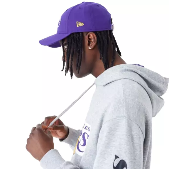 New Era NBA L.A Lakers Mesh Panel Oversized Pullover Hoodie