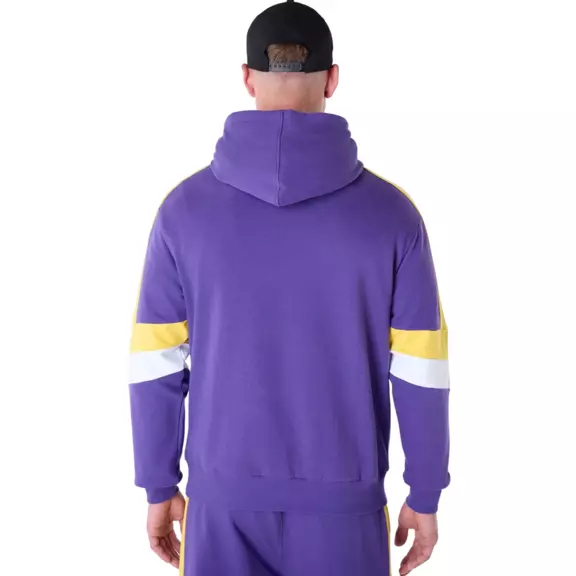 New Era NBA LA Lakers Colour Block Oversized Pullover Hoodie