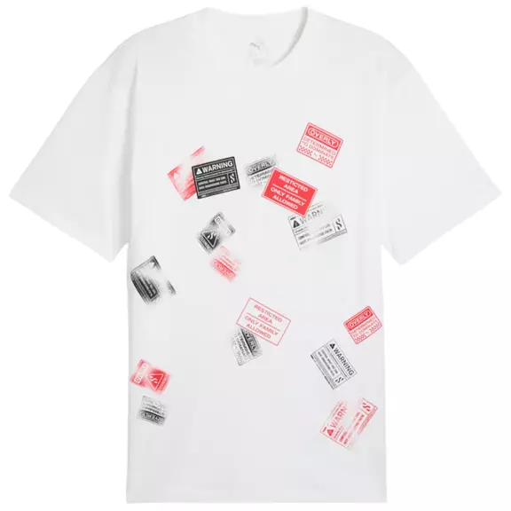 Puma Scoot Caution Graphic Tee "White"