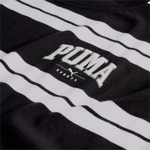 PUMA SQUAD Striped Tee "Black"