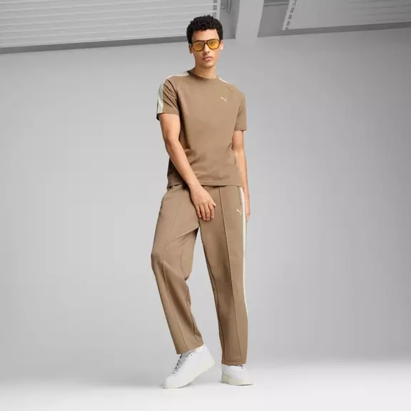 Puma T7 ALWAYS ON Track Pants DK op "Totally Taupe"