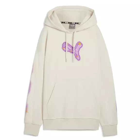 Puma Womans Basketball Art-Hitect Sparkle OS Hoodie "Alpine Snow"