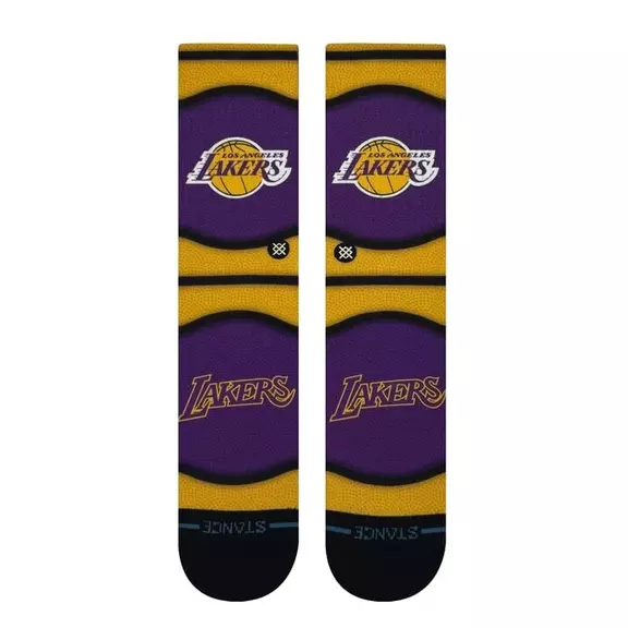 Stance Casual NBA LA Lakers Mini Ball Hardwood Classic Poly Crew Socks