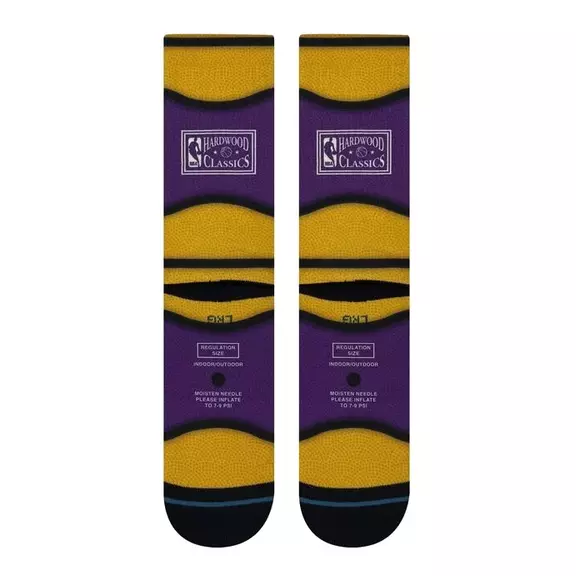 Stance Casual NBA LA Lakers Mini Ball Hardwood Classic Poly Crew Socks