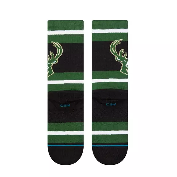 Stance Casual Prep Milwaukee Bucks Crew Socks