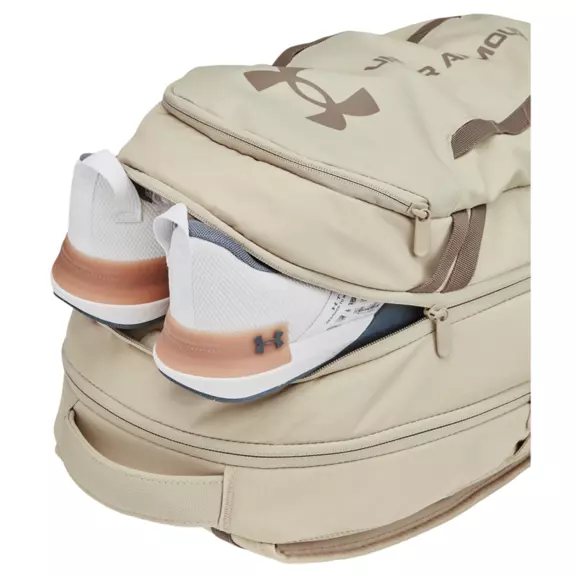 UA Hustle 6.0 Backpack "Khaki Base-Taupe Dusk"