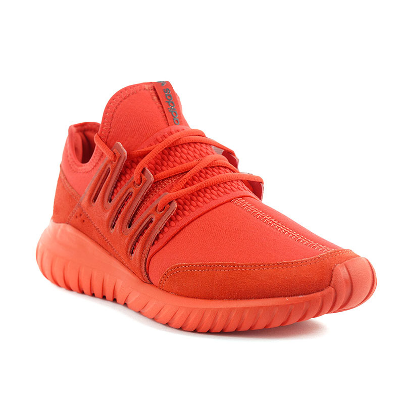 Adidas originals mens tubular radial trainers red/red/core outlet black