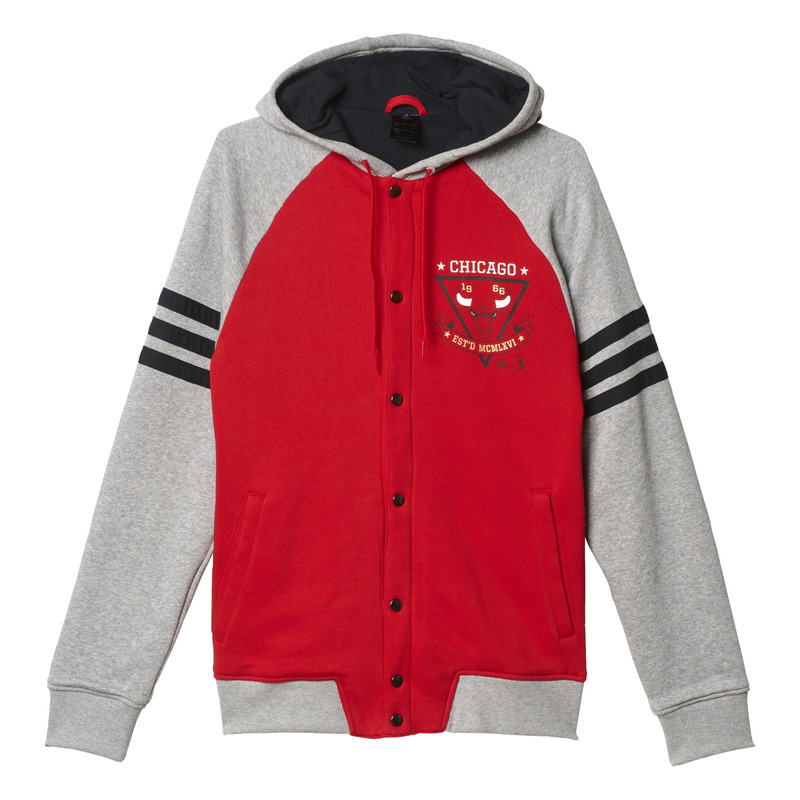 Adidas nba chicago on sale bulls washed jacket red/grey