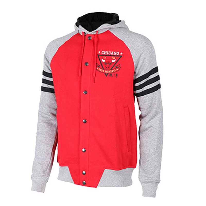 Adidas nba chicago on sale bulls washed jacket red/grey