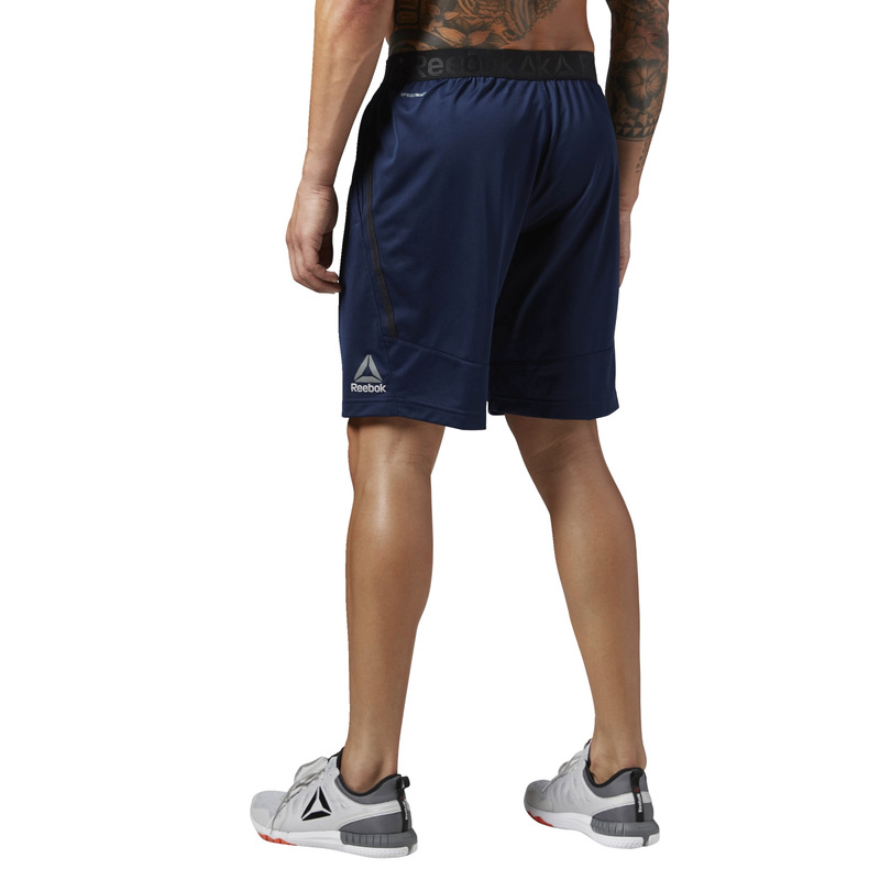 reebok workout ready stacked logo short