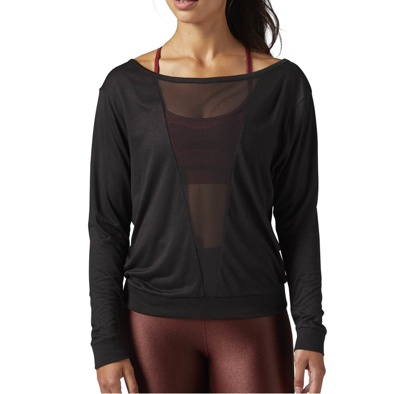 reebok dance mesh layering top