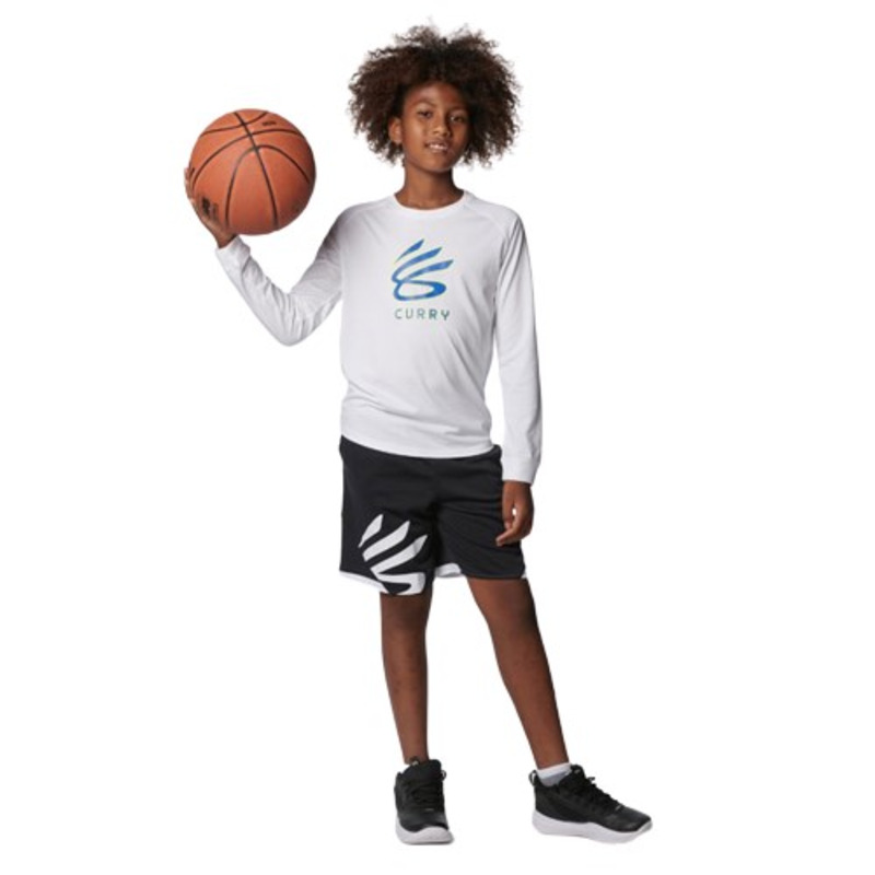 UA Boys Curry Big Splash Short Black-White