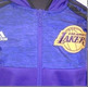 Jaqueta Junior Adidas Angeles Lakers (roxo/preto/amarelo)