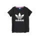 Adidas Original Camiseta Long Logo Trefoil (negro/blanco)