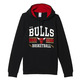 Adidas NBA Washed Pullover Hoody Chicago Bulls (Negro/Blanco/Rojo)