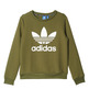 Adidas Originals Mujer Trefoil Crew Swatshirt (olive cargo)