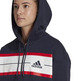 Adidas W Essentials Pinstripe Block Fleece Full-Zip Loose Fit "Navy"