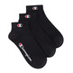 Champion C Logo Quarter Socks 3 Pairs "Black"