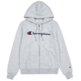 Champion Embroidered Big Logo Fleece Full-Zip Hoodie "Light Grey"