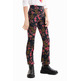 Desigual Girls Floral Flare Leggings "Black"