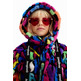 Desigual Girls Multicolour Fur-effect Jacket "Tutti Fruti"