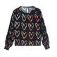 Desigual Loose Crepe Hearts Blouse