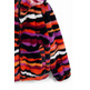 Desigual Multicolored animal print faux fur jacket