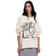 Desigual Oversized floral sweatshirt "Beige"