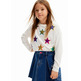 Desigual Star print T-shirt "White"