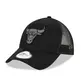 New Era Chicago Bulls Black on Black 9FORTY A-Frame Trucker