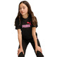 Puma Girls Logo Cropped Tee "Black"