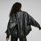 Puma T7 Oversized Faux Leather Bomber (black)