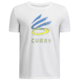 UA Boys' Curry Logo Tee "White"