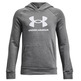 UA Boys' Rival Fleece Big Logo Hoodie "Castlerock Light Heather"