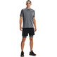 UA Men's HeatGear® Armour Pocket Long Short "Carbon Heather"